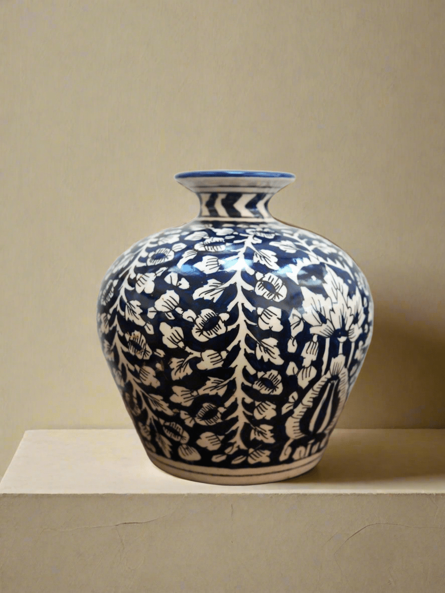 Ceramic Indira Vase in Azure - TSL