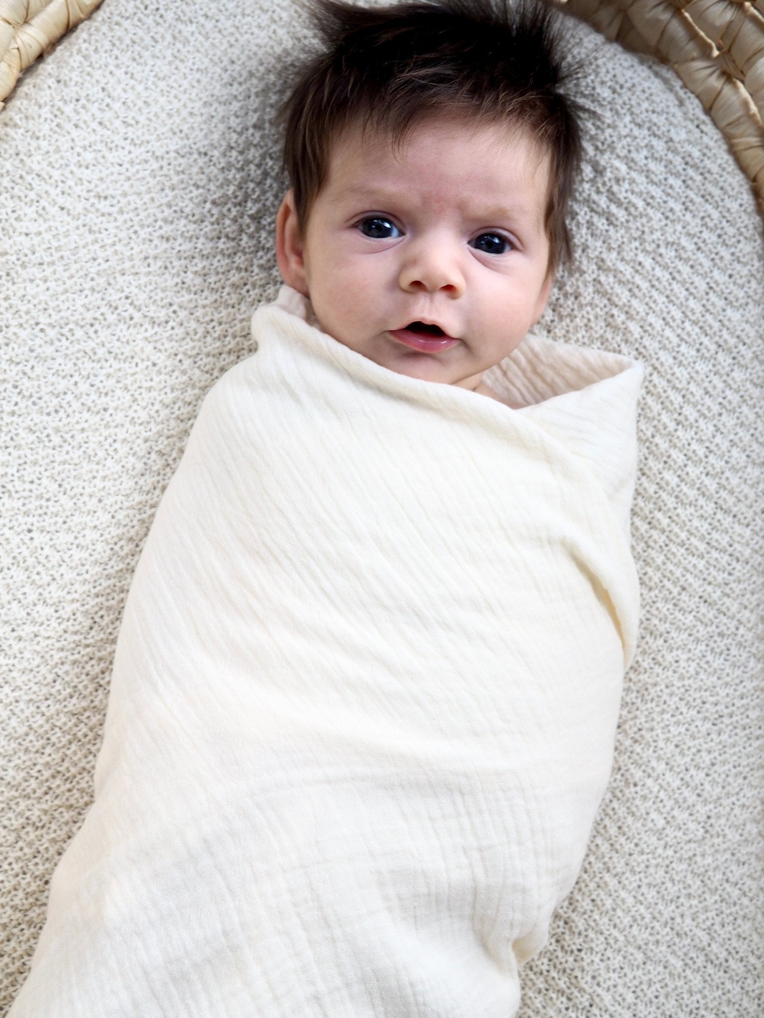 Muslin Swaddle Wrap in Creme - TSL