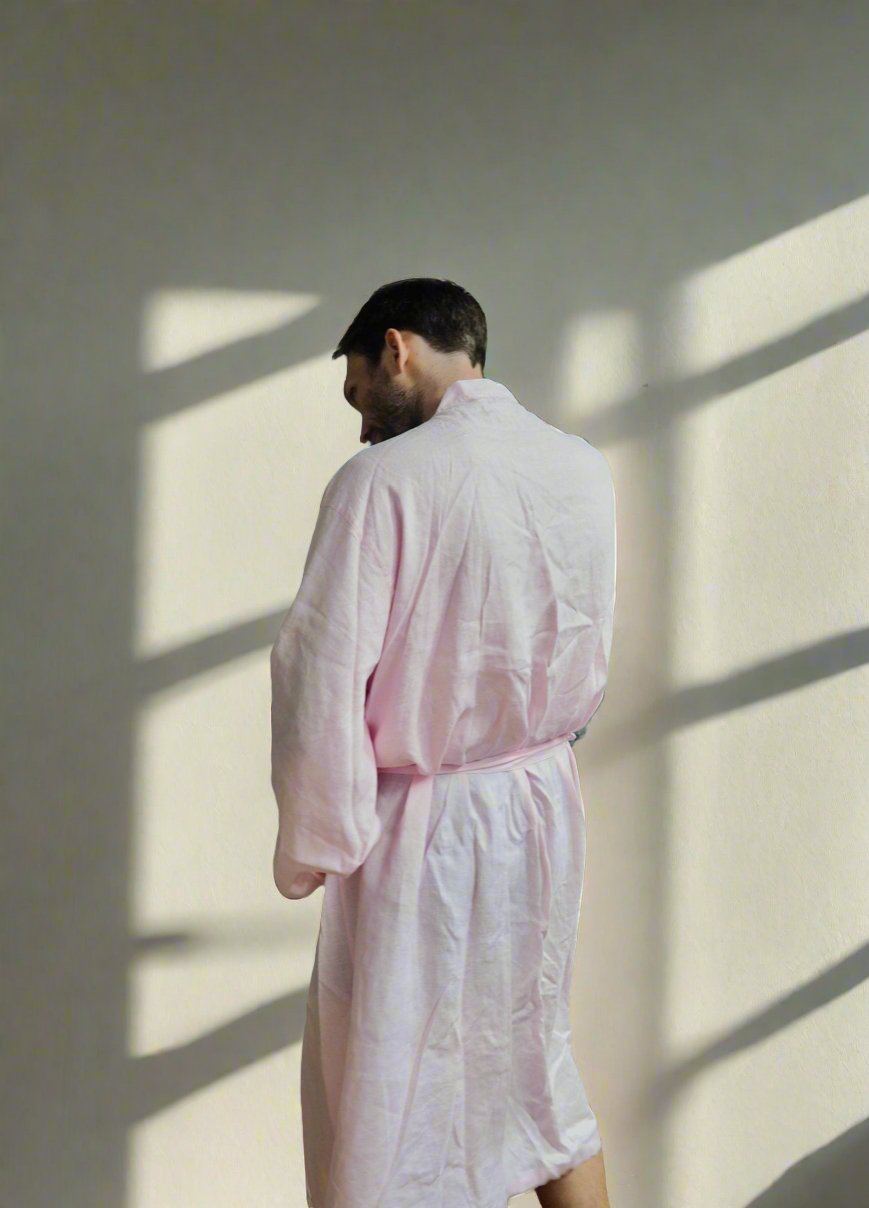 Pure Linen Robe in Blush - TSL